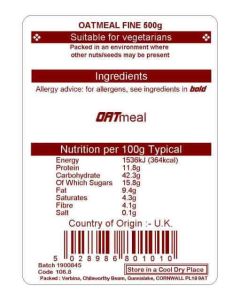OATMEAL FINE 500G