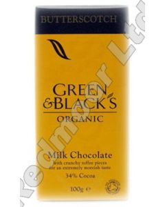 G&B ORG MILK CHOC BUTTERSCOTCH 15 X 90G