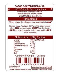 CAROB RAISINS 1KG
