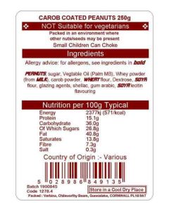 CAROB PEANUTS 250G