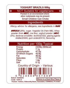 YOGHURT BRAZILS 500GM