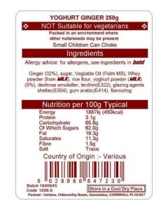 YOGHURT GINGER 250GM