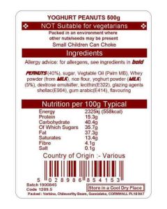YOGHURT PEANUTS 500G