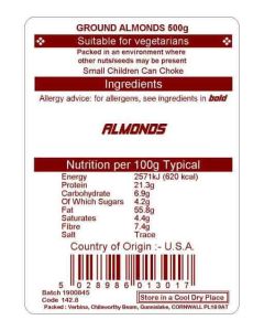 ALMONDS GROUND 500G