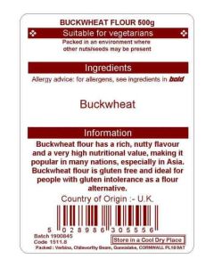 BUCKWHEAT FLOUR 500G