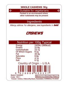 CASHEWS WHOLE 320 1KG