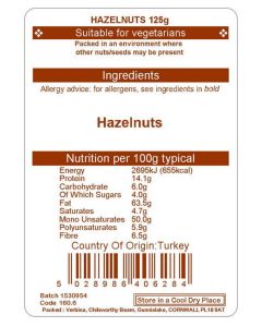 HAZELNUTS 125G