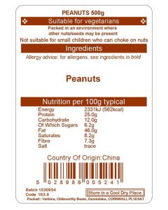 PEANUTS PALESKIN 500G