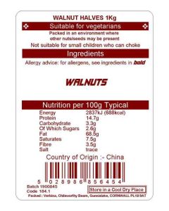 WALNUT HALVES 1KG