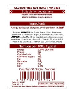 NUT ROAST MIX GLUTEN FREE 340G