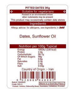 DATES PITTED SELECT 3KG