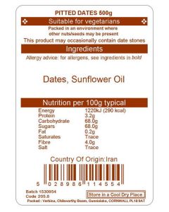 DATES PITTED SELECT 500G