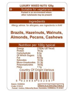 LUXURY MIXED NUTS 125G