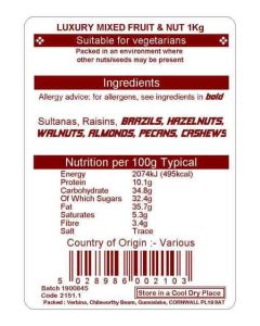 LUXURY MIXED NUTS & FRUIT KG