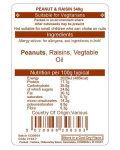PEANUTS & RAISINS 340G