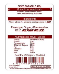 PINEAPPLE DICED 500G