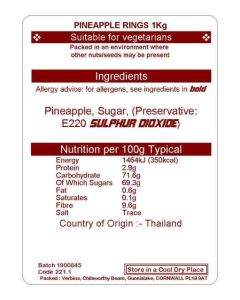 PINEAPPLE RINGS KG