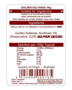 GOLDEN SULTANAS KG