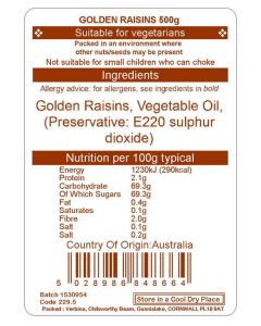 GOLDEN RAISINS 500G