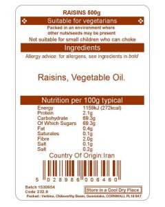 RAISINS 500G