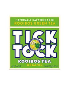 TICK TOCK ORGANIC ROOIBOS GREEN TEA 40 BAGS X 4