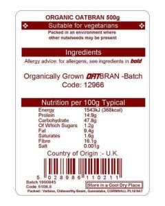 OAT BRAN ORG 500G