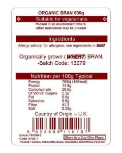 BRAN (WHEAT) ORGANIC 500G