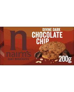 NAIRNS WHEAT FREE DARK CHOCOLATE CHIP BISCUITS 200G X 1