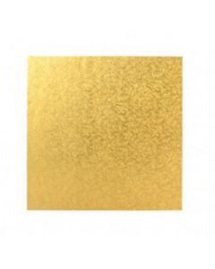 CAKE BOARD DOUBLE THICK SQUARE GOLD 225MM QTY:50