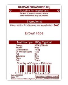 BROWN BASMATI RICE KG