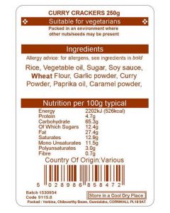 CURRY CRACKERS KOREAN 250G