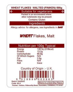 WHEAT FLAKES MALTED FINKEN 500G
