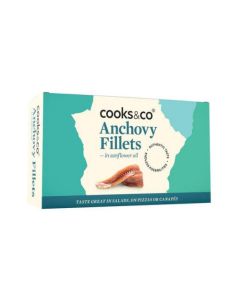 COOKS&CO ANCHOY FILLETS IN SUNFLOWER OIL 10X10X50G