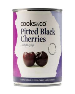 COOKS&CO PITTED BLACK CHERRIES 1 X 425G