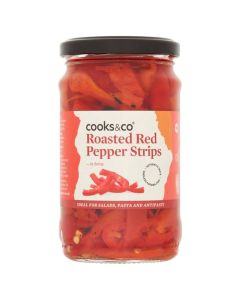 COOKS & CO ROASTED RED PEPPER STRIPS 6 X 300G