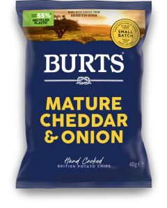 BURTS VINTAGE CHEDDAR & ONION 20 X 40G