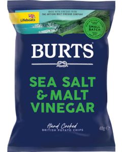 BURTS SEA SALT & MALT VINEGAR 20 X 40G (ORANGE)