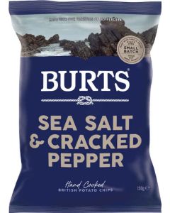 BURTS SEA SALT & BLACK PEPPER 10 X 150G (BLACK)