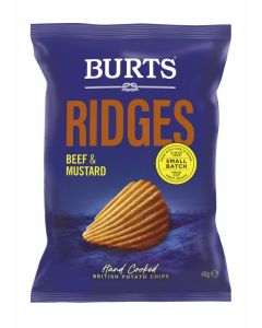 BURTS RIDGES BEEF & MUSTARD 20 X 40G