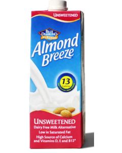 BLUE DIAMOND ALMOND BREEZE UNSWEETENED (RED) 1LTR X 8