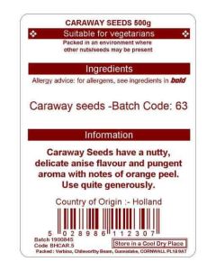 CARAWAY SEEDS 500G