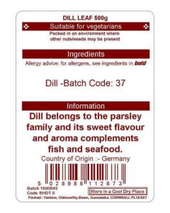 DILL HERBS 500G