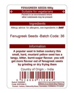 FENUGREEK SEEDS 500G