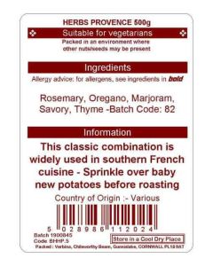 HERBS PROVENCE 500G