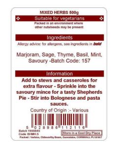 MIXED HERBS 500G
