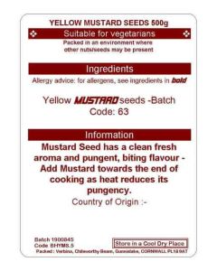 MUSTARD SEEDS YELLOW 500GM