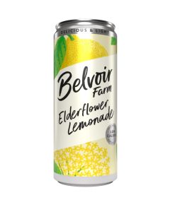 BELVOIR SPARKLING ELDERFLOWER LEMONADE CANS 12X330ML 