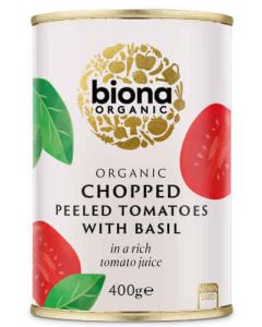 BIONA ORG CHOPPED TOM + BASIL 400G X 12