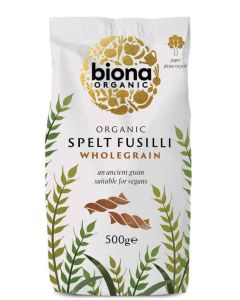 BIONA SPELT WHOLEGRAIN FUSILLI ORGANIC 500G X 1