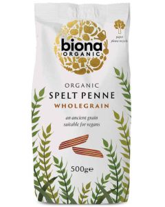 BIONA SPELT WHOLEGRAIN PENNE ORGANIC 500G X 1